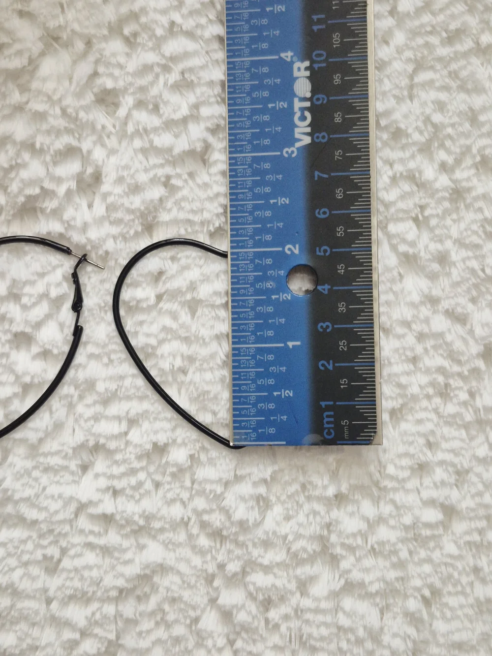 Charlotte Russe Black Heart Hoop Earrings